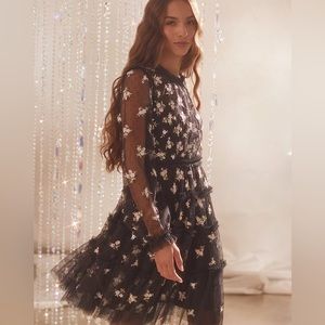 Needle & Thread Flower Embroidered Formal Dress